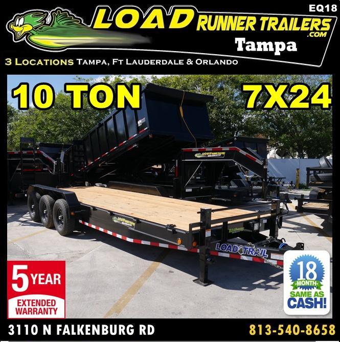 *EQ18* 7x24 10 TON Equipment & Car Hauler Trailer |LR Trailers 7 x 24 | EQ83-24TT7-KR *EQ18* 7x24 10 TON Equipment & Car Hauler Trailer |LR Trailers 7 x 24 | EQ83-24TT7-KR