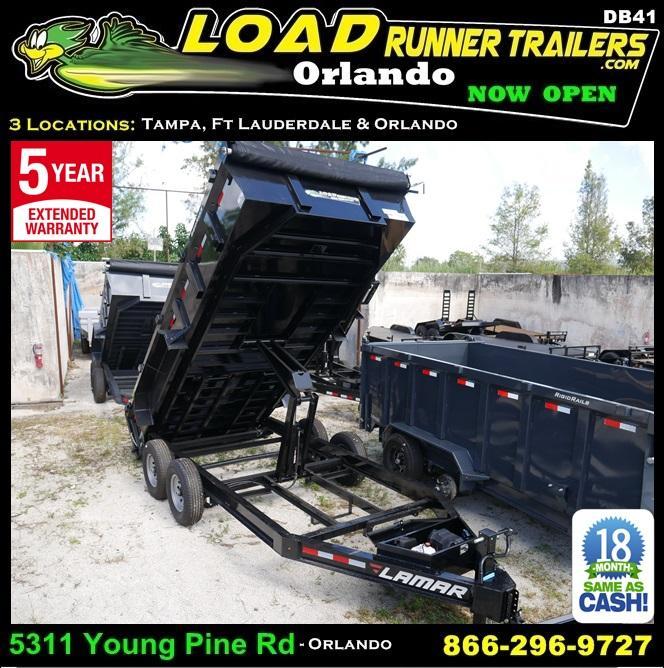 *DB41* 7x16 14K Lamar Dump Trailer Tandem Axle Trailers|105133| 7 x 16 | D83-16T7-LP/24S *DB41* 7x16 14K Lamar Dump Trailer Tandem Axle Trailers|105133| 7 x 16 | D83-16T7-LP/24S