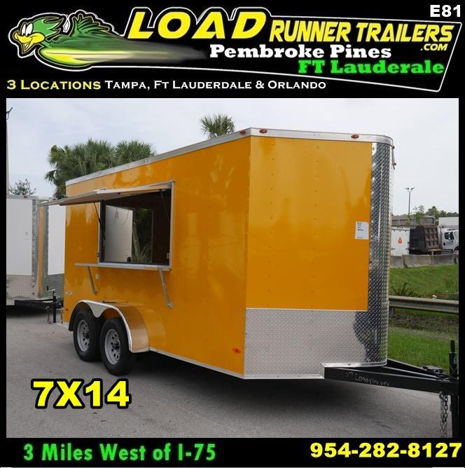 *E81* 7x14 Enclosed Cargo Concession Trailer | Tandem Axle 7 x 14 | EV7-14T3-CONS/D *E81* 7x14 Enclosed Cargo Concession Trailer | Tandem Axle 7 x 14 | EV7-14T3-CONS/D