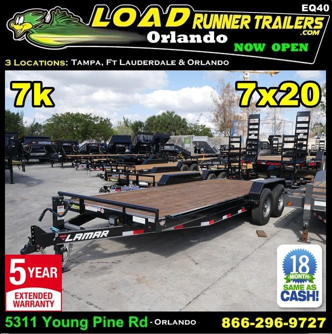*EQ40* 7x20 7 TON Equipment & Car Hauler Trailer |LR Trailers 7 x 20 | EQ83-20T7-KR *EQ40* 7x20 7 TON Equipment & Car Hauler Trailer |LR Trailers 7 x 20 | EQ83-20T7-KR