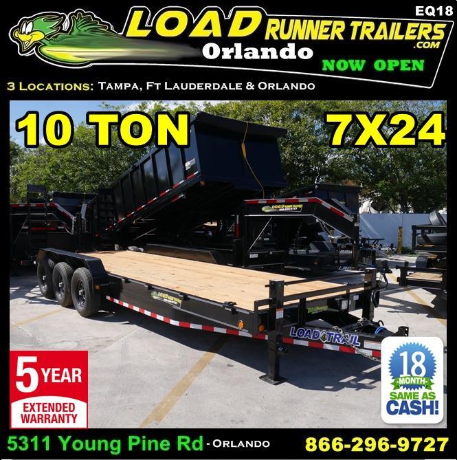 *EQ18* 7x24 10 TON Equipment & Car Hauler Trailer |LR Trailers 7 x 24 | EQ83-24TT7-KR *EQ18* 7x24 10 TON Equipment & Car Hauler Trailer |LR Trailers 7 x 24 | EQ83-24TT7-KR