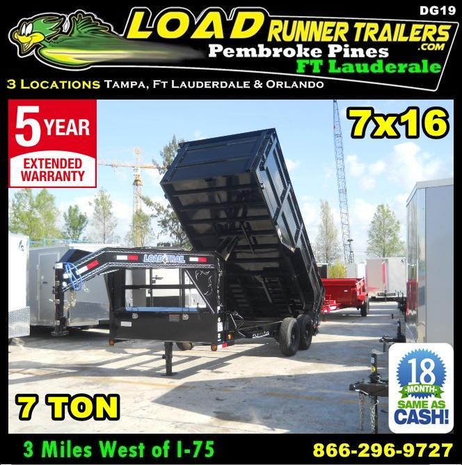 *DG19* 7x16 Gooseneck 7 TON Dump Trailer 48" sides Trailers 7 x 16 | DG83-16T7-48S *DG19* 7x16 Gooseneck 7 TON Dump Trailer 48" sides Trailers 7 x 16 | DG83-16T7-48S