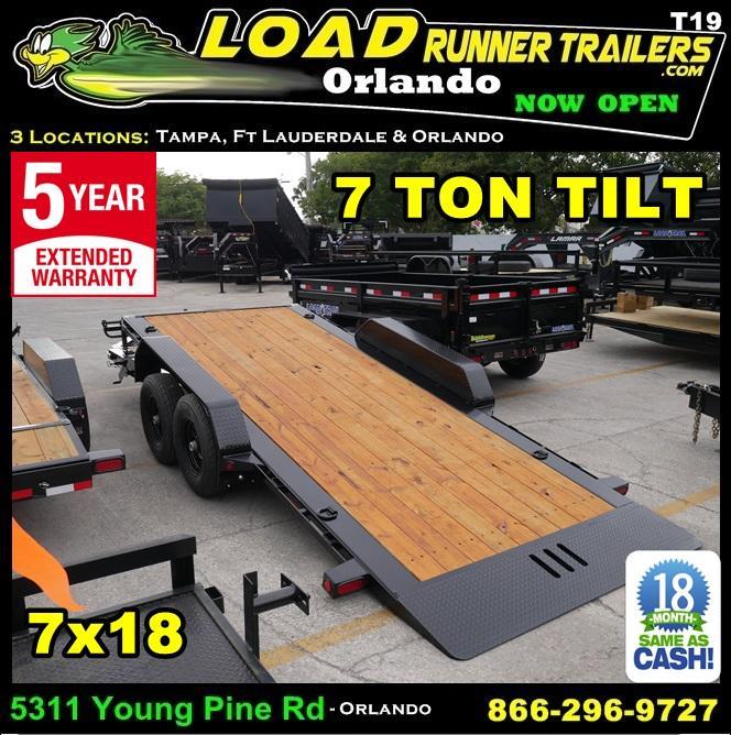 *T19* 7x18 7 TON Hydraulic Tilt Equipment Hauler Trailer 7 x 18 | T83-16+2T7T-GT *T19* 7x18 7 TON Hydraulic Tilt Equipment Hauler Trailer 7 x 18 | T83-16+2T7T-GT