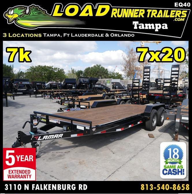 *EQ40* 7x20 7 TON Equipment & Car Hauler Trailer |LR Trailers 7 x 20 | EQ83-20T7-KR *EQ40* 7x20 7 TON Equipment & Car Hauler Trailer |LR Trailers 7 x 20 | EQ83-20T7-KR