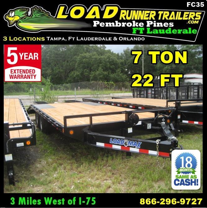 *FC35* 8.5x22 7 TON Flatbed Deck Over Trailer LRT Trailers 8.5 x 22 | FC102-22T7-FF *FC35* 8.5x22 7 TON Flatbed Deck Over Trailer LRT Trailers 8.5 x 22 | FC102-22T7-FF