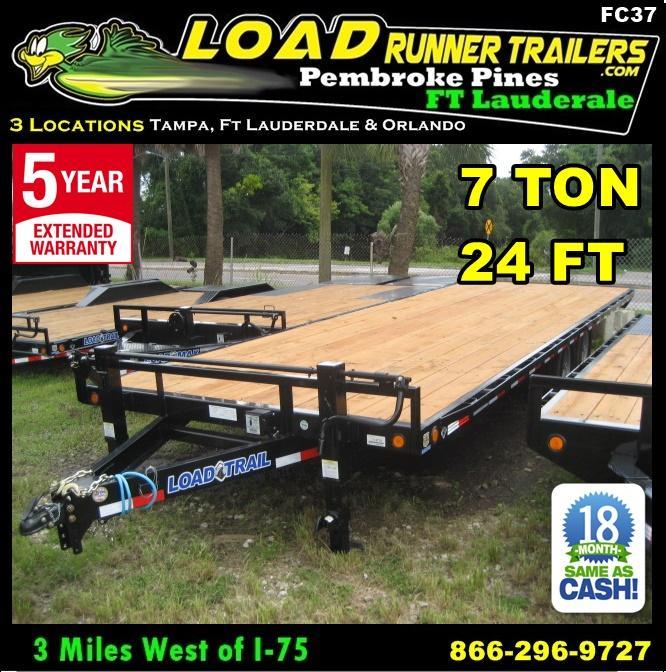 *FC37* 8.5x24 7 TON Flatbed Deck Over |Butt End Trailer |LR Trailers 8.5 x 24 | FC102-24T7-BE *FC37* 8.5x24 7 TON Flatbed Deck Over |Butt End Trailer |LR Trailers 8.5 x 24 | FC102-24T7-BE