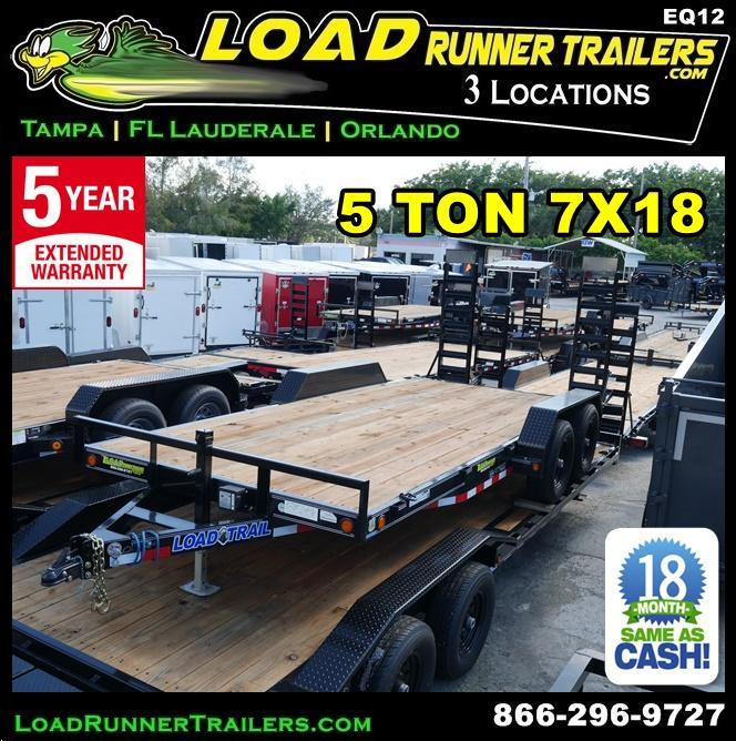 *EQ12* 7x18 5 TON Equipment & Car Hauler Trailer|LR Trailers 7 x 18 | EQ83-18T5-2B-KR *EQ12* 7x18 5 TON Equipment & Car Hauler Trailer|LR Trailers 7 x 18 | EQ83-18T5-2B-KR