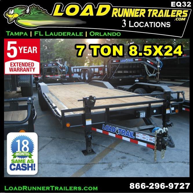 *EQ32* 8.5x24 7 TON Equipment & Car Hauler Trailer |LR Trailers 8.5 x 24 | EQ102-24T7-DOF/KR *EQ32* 8.5x24 7 TON Equipment & Car Hauler Trailer |LR Trailers 8.5 x 24 | EQ102-24T7-DOF/KR