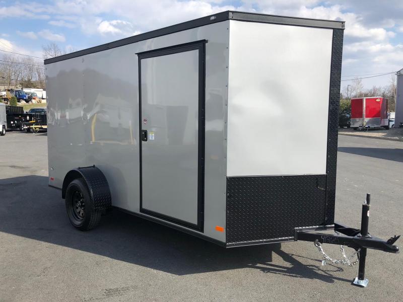 COVERED WAGON 2018 SILVER W/BLACK GOLD PACKAGE 6' x 12' SINGLE AXLE V-NOSE ENCLOSED TRAILER COVERED WAGON 2018 SILVER W/BLACK GOLD PACKAGE 6' x 12' SINGLE AXLE V-NOSE ENCLOSED TRAILER