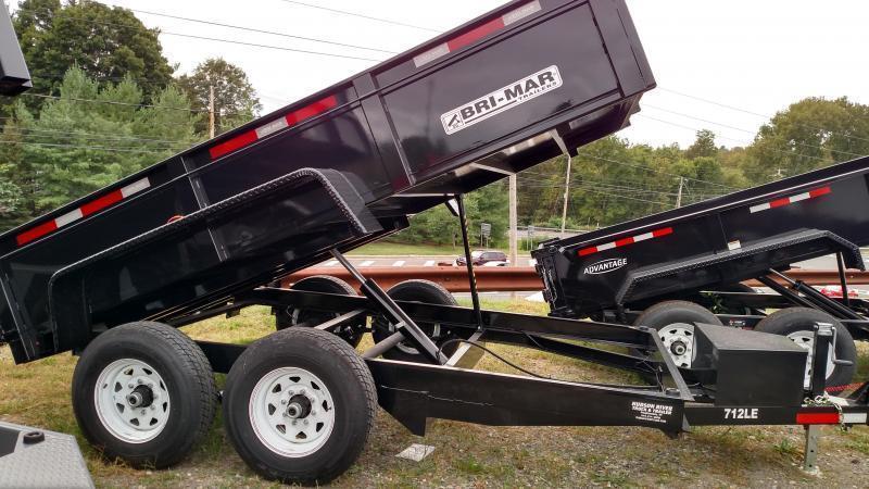 BRI-MAR 2019 7' x 12' LOW PROFILE BLACK DUMP TRAILER WITH TARP BRI-MAR 2019 7' x 12' LOW PROFILE BLACK DUMP TRAILER WITH TARP