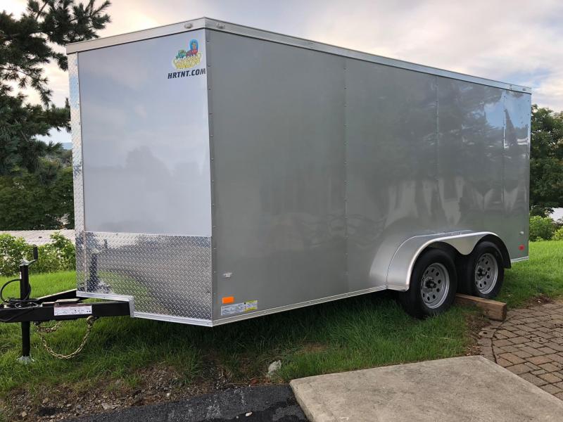 COVERED WAGON 2019 SILVER 7 x 14 TANDEM AXLE SEMI-SCREWLESS ENCLOSED CARGO TRAILER COVERED WAGON 2019 SILVER 7 x 14 TANDEM AXLE SEMI-SCREWLESS ENCLOSED CARGO TRAILER