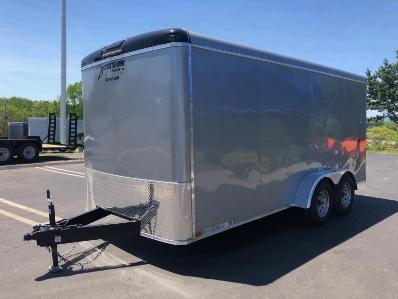 HOMESTEADER 2019 7' x 16' TANDEM AXLE SILVER CHALLENGER WITH EXTENDED TRIPLE TUBE TONGUEENCLOSED TRAILER HOMESTEADER 2019 7' x 16' TANDEM AXLE SILVER CHALLENGER WITH EXTENDED TRIPLE TUBE TONGUEENCLOSED TRAILER