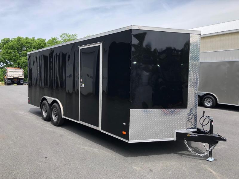 COVERED WAGON 2019 8.5 X 20 TANDEM AXLE BLACK SEMI-SCREWLESS ENCLOSED CARGO TRAILER COVERED WAGON 2019 8.5 X 20 TANDEM AXLE BLACK SEMI-SCREWLESS ENCLOSED CARGO TRAILER
