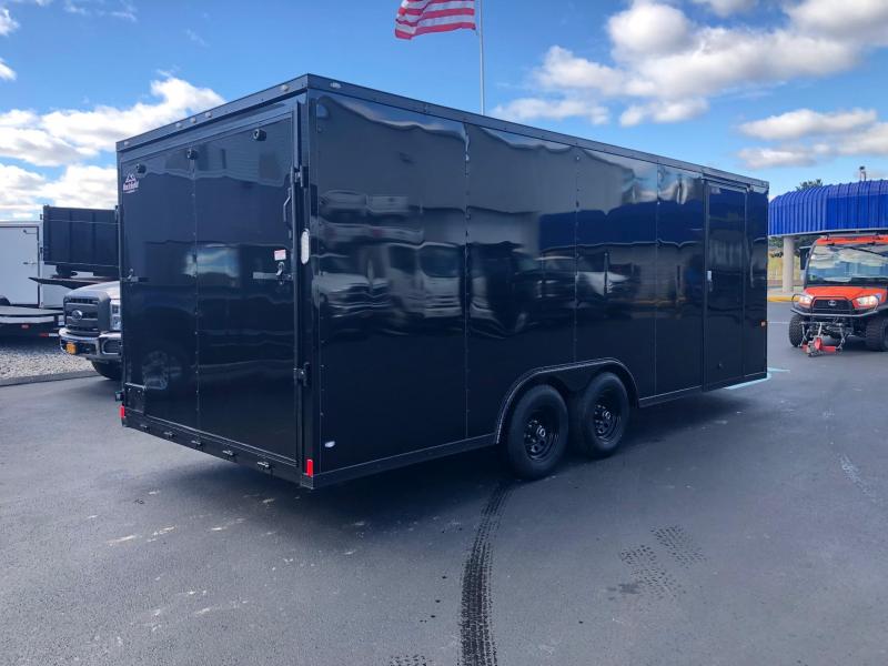 ROCK SOLID 2019 8.5' x 20' TANDEM AXLE BLACK W/ BLACK OUT PACKAGE V-NOSE CARGO TRAILER WITH TRIPLE TUBE TONGUE CAR HAULER ROCK SOLID 2019 8.5' x 20' TANDEM AXLE BLACK W/ BLACK OUT PACKAGE V-NOSE CARGO TRAILER WITH TRIPLE TUBE TONGUE CAR HAULER