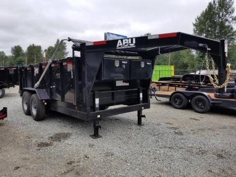Pre-Owned 2019 ABU 82x14 Gooseneck 16K Industrial Dump Trailer Pre-Owned 2019 ABU 82x14 Gooseneck 16K Industrial Dump Trailer