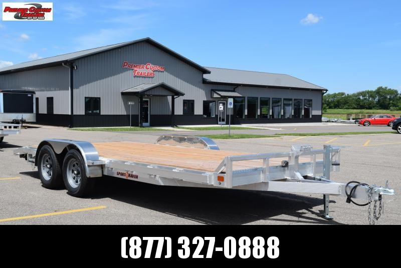 2019 SPORT HAVEN 18' ALUMINUM OPEN CAR HAULER w/ WOOD DECK 2019 SPORT HAVEN 18' ALUMINUM OPEN CAR HAULER w/ WOOD DECK