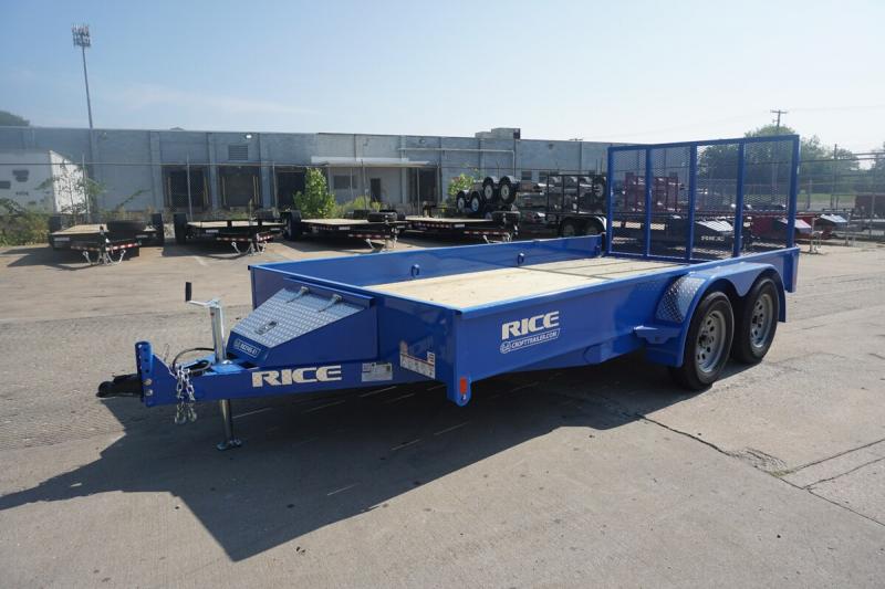 Rice 82"x14' Pipe Top Utility Trailer Rice 82"x14' Pipe Top Utility Trailer