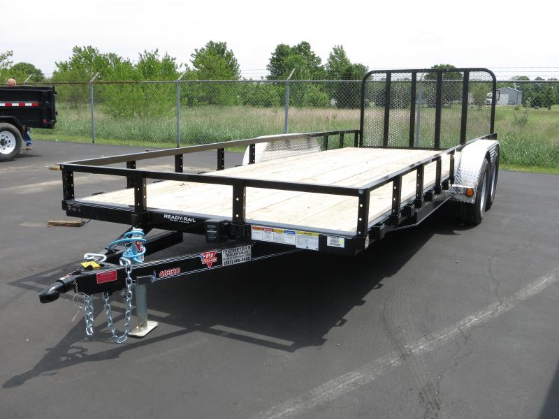 PJ Trailers 7' x 20' Utility Trailer w/ Gate PJ Trailers 7' x 20' Utility Trailer w/ Gate