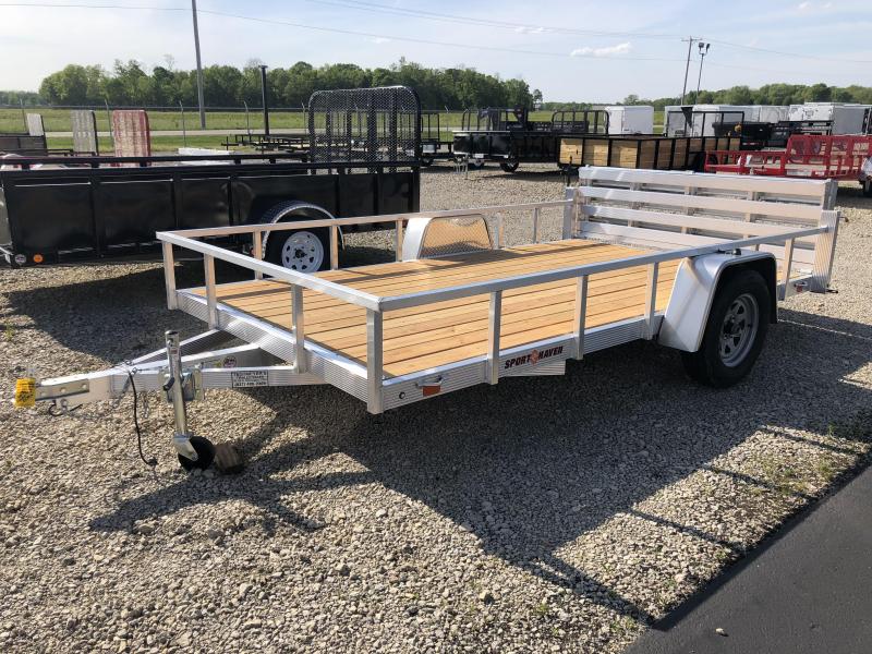 Sport Haven 7x12 Aluminum Utility Trailer w/ Bi-fold Gate Sport Haven 7x12 Aluminum Utility Trailer w/ Bi-fold Gate