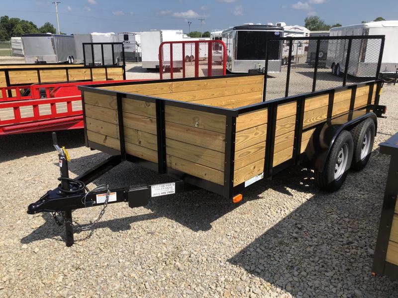 American Manufacturing 6x12 Utility Trailer w/ High Wood Sides & Gate American Manufacturing 6x12 Utility Trailer w/ High Wood Sides & Gate
