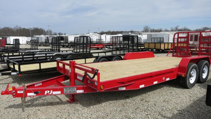 PJ Trailers 20' Equipment Trailer w/ Heavy Duty Gate- Dove PJ Trailers 20' Equipment Trailer w/ Heavy Duty Gate- Dove