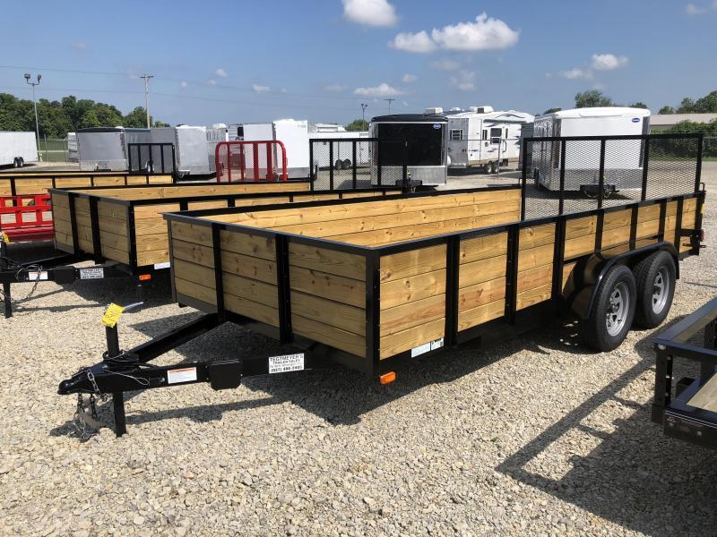 American Manufacturing 7x18 Utility Trailer w/ High Wood Sides & Gate American Manufacturing 7x18 Utility Trailer w/ High Wood Sides & Gate