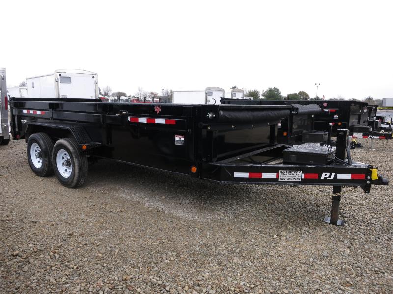 PJ Trailers 16' x 83" Low Pro Dump Trailer PJ Trailers 16' x 83" Low Pro Dump Trailer