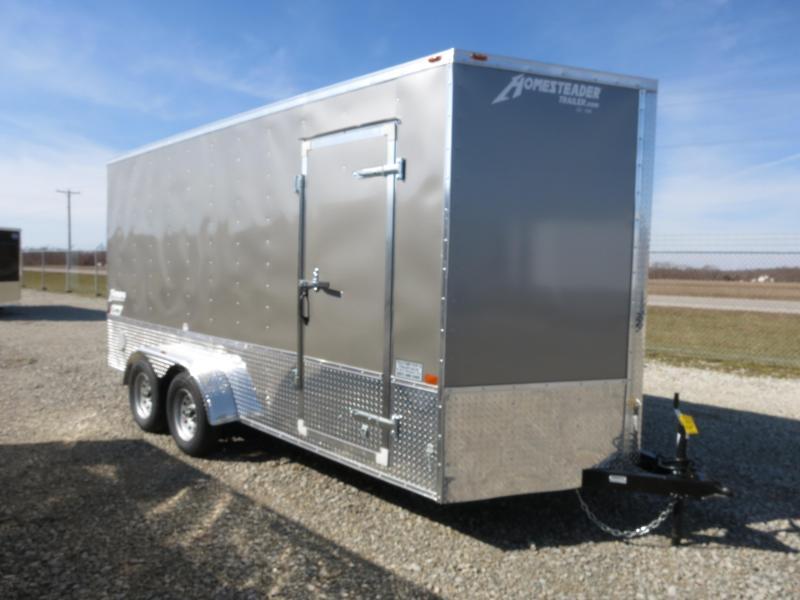 Homesteader Trailers 7x14 Enclosed Trailer w/ Ramp Door - Side Wall Vents - D Rings - Side Door Homesteader Trailers 7x14 Enclosed Trailer w/ Ramp Door - Side Wall Vents - D Rings - Side Door