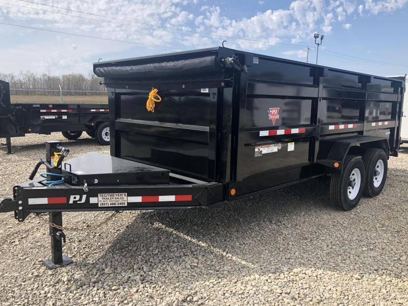PJ Trailers 16' x 83" Low Pro High Side Dump Trailer PJ Trailers 16' x 83" Low Pro High Side Dump Trailer