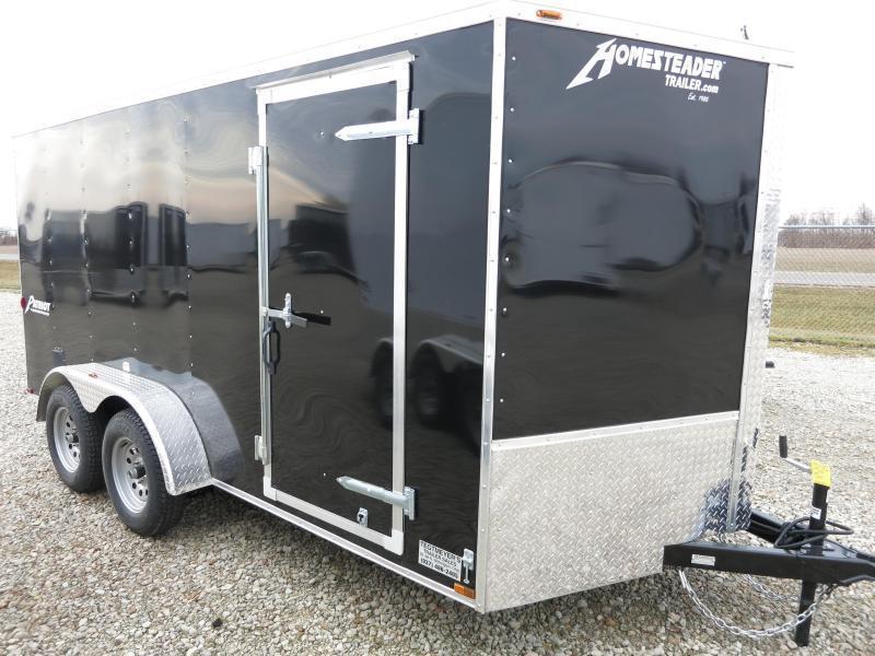 Homesteader 7x14 Enclosed Trailer w/ Ramp Door - Side Wall Vents - D Rings - Side Door Homesteader 7x14 Enclosed Trailer w/ Ramp Door - Side Wall Vents - D Rings - Side Door