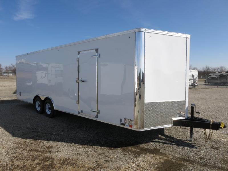 United Trailers 8.5 x 24 XLTV Enclosed Trailer w/ Ramp Door - Screwless Sides - Polished Corners - LED Lights United Trailers 8.5 x 24 XLTV Enclosed Trailer w/ Ramp Door - Screwless Sides - Polished Corners - LED Lights