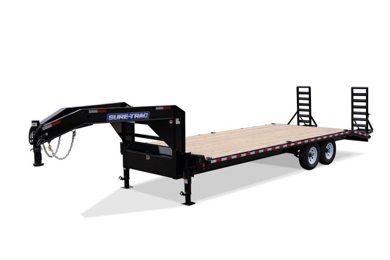 2020 Sure-Trac 8.5 x 20+4 15K GN Standard Duty Deckover Beavertail Flatbed Trailer 2020 Sure-Trac 8.5 x 20+4 15K GN Standard Duty Deckover Beavertail Flatbed Trailer