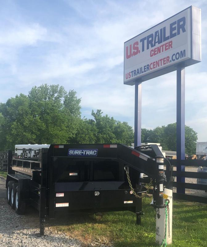 2019 Sure-Trac 82 IN X 16 Low Profile Telescopic Gooseneck dump trailer 2019 Sure-Trac 82 IN X 16 Low Profile Telescopic Gooseneck dump trailer