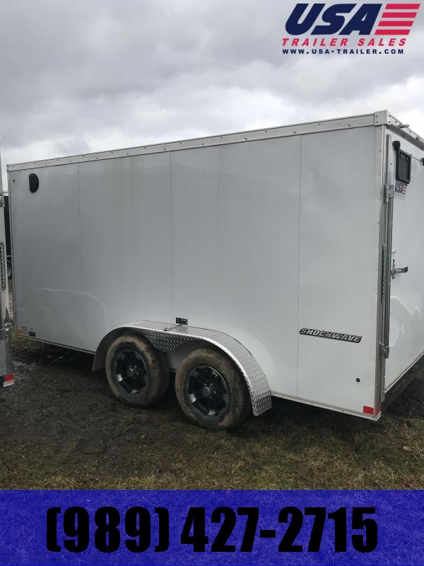 2019 Impact Trailers 7x14 White Ramp Door Enclosed Cargo Trailer 2019 Impact Trailers 7x14 White Ramp Door Enclosed Cargo Trailer