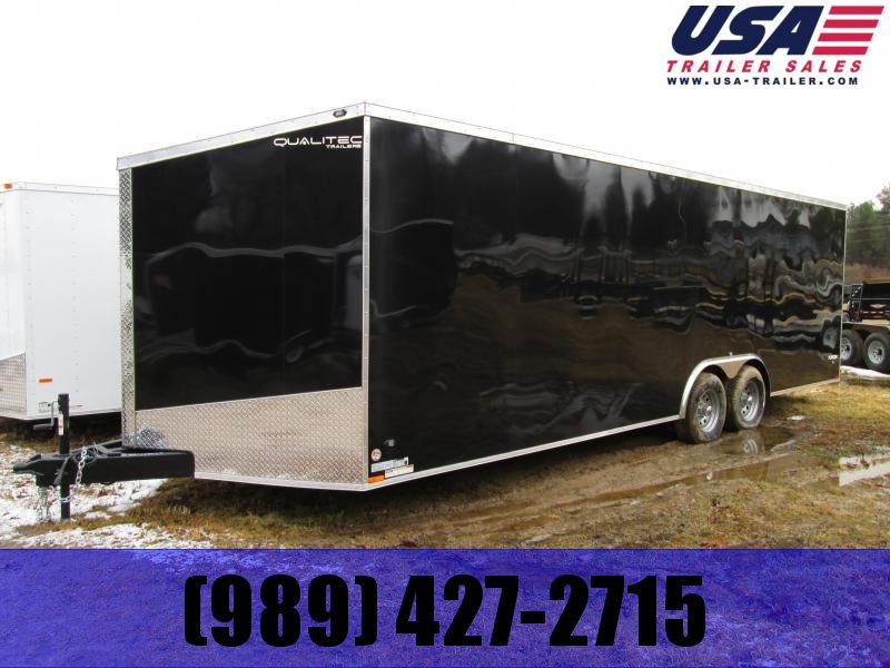 2019 Qualitec 8.5 x 24 Black Ramp Car / Racing Trailer 2019 Qualitec 8.5 x 24 Black Ramp Car / Racing Trailer
