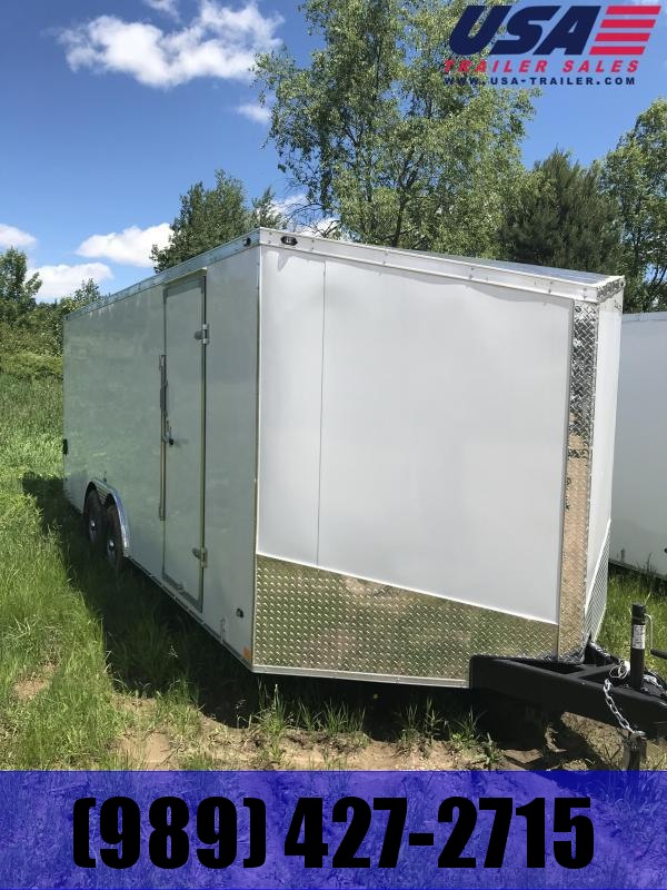 2019 Qualitec 7x20 White Ramp Added Height Enclosed Cargo Trailer 2019 Qualitec 7x20 White Ramp Added Height Enclosed Cargo Trailer