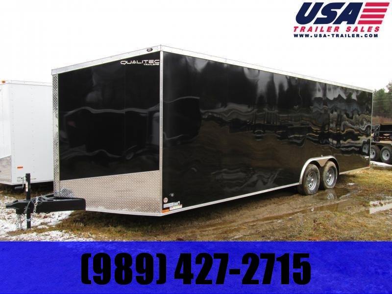 2019 Qualitec 8.5 x 24 Black Ramp Car / Racing Trailer 2019 Qualitec 8.5 x 24 Black Ramp Car / Racing Trailer