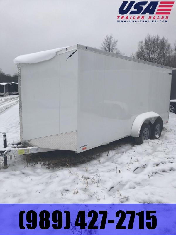 2019 Lightning Trailers 7x16 White Ramp Enclosed Cargo Trailer 2019 Lightning Trailers 7x16 White Ramp Enclosed Cargo Trailer