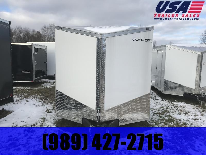 2019 Qualitec 7x16 White Ramp Enclosed Cargo Trailer 2019 Qualitec 7x16 White Ramp Enclosed Cargo Trailer