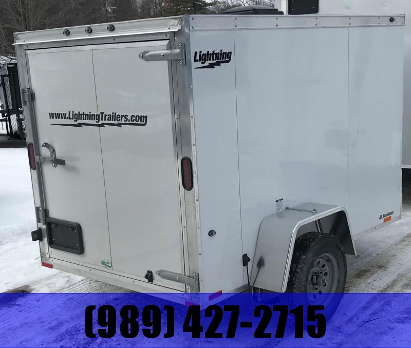 2020 Lightning Trailers 5 x 8 White Barn Enclosed Cargo Trailer 2020 Lightning Trailers 5 x 8 White Barn Enclosed Cargo Trailer