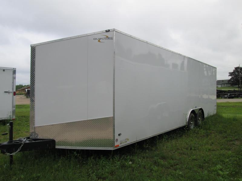 2019 Qualitec 8.5 x 20 White Car / Racing Trailer 2019 Qualitec 8.5 x 20 White Car / Racing Trailer