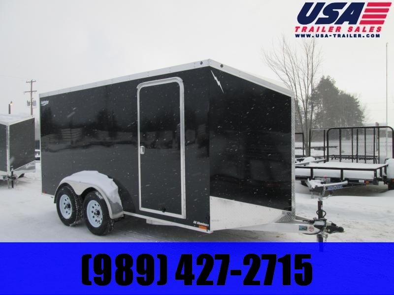 2019 Lightning Trailers 7x16 Black Ramp Enclosed Cargo Trailer 2019 Lightning Trailers 7x16 Black Ramp Enclosed Cargo Trailer