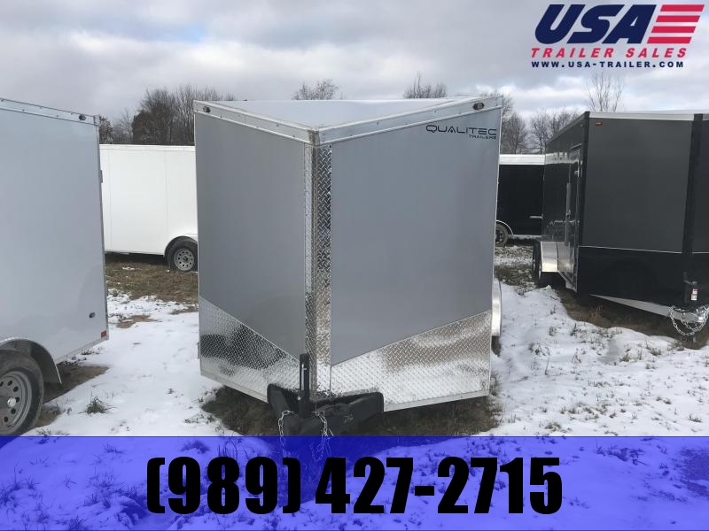 2019 Qualitec 7x16 Silver Ramp Enclosed Cargo Trailer 2019 Qualitec 7x16 Silver Ramp Enclosed Cargo Trailer
