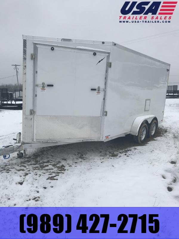2019 Lightning Trailers 7x14 White 2 place 12 Snowmobile Trailer 2019 Lightning Trailers 7x14 White 2 place 12 Snowmobile Trailer