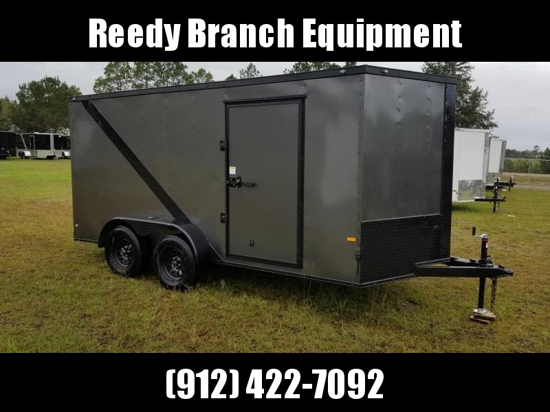 2019 ROCK SOLID CARGO (BLACKOUT PKG/CHARCOAL GREY) 7x14TA Enclosed Cargo Trailer 2019 ROCK SOLID CARGO (BLACKOUT PKG/CHARCOAL GREY) 7x14TA Enclosed Cargo Trailer