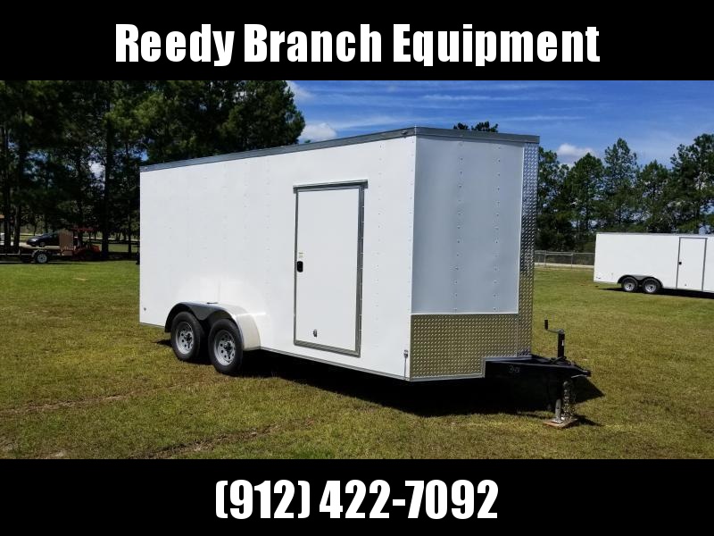 2019 ROCK SOLID CARGO 7X16TA2(BARN DOORS)(WHITE )(6.3FT)Enclosed Cargo Trailer 2019 ROCK SOLID CARGO 7X16TA2(BARN DOORS)(WHITE )(6.3FT)Enclosed Cargo Trailer