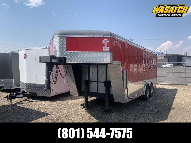2007 Atlas Specialty Trailers Red 15ft Gooseneck Atlas Specialty Enclosed Cargo Trailer 2007 Atlas Specialty Trailers Red 15ft Gooseneck Atlas Specialty Enclosed Cargo Trailer