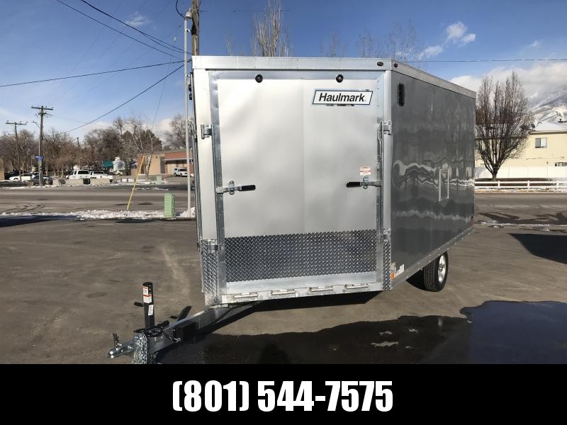 Haulmark 12ft Silver Aluminum Double Door Snowmobile Trailer Haulmark 12ft Silver Aluminum Double Door Snowmobile Trailer