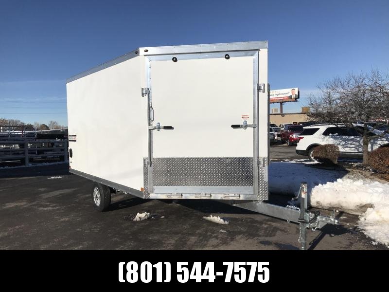 Haulmark 12ft White Aluminum Double Door Snowmobile Trailer Haulmark 12ft White Aluminum Double Door Snowmobile Trailer