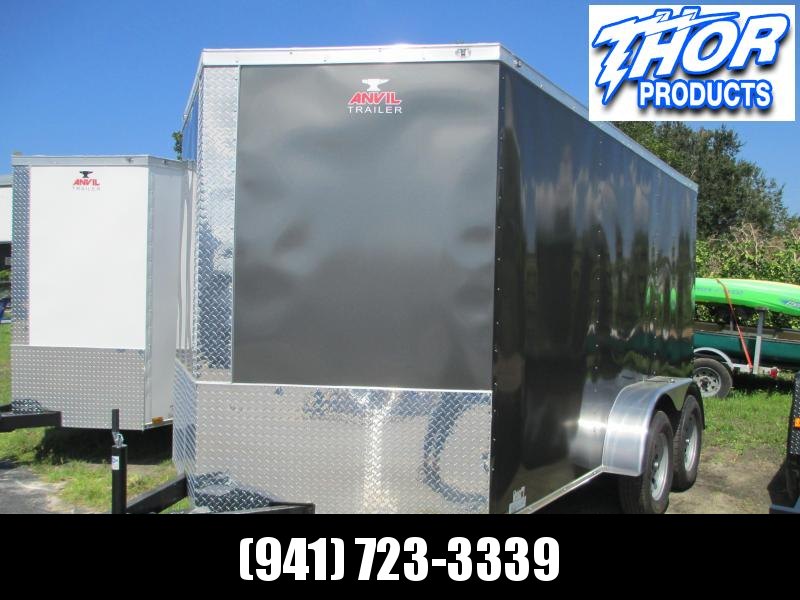 NEW 7X12 TA Enclosed Trailer Ramp .030 Charcoal Color NEW 7X12 TA Enclosed Trailer Ramp .030 Charcoal Color
